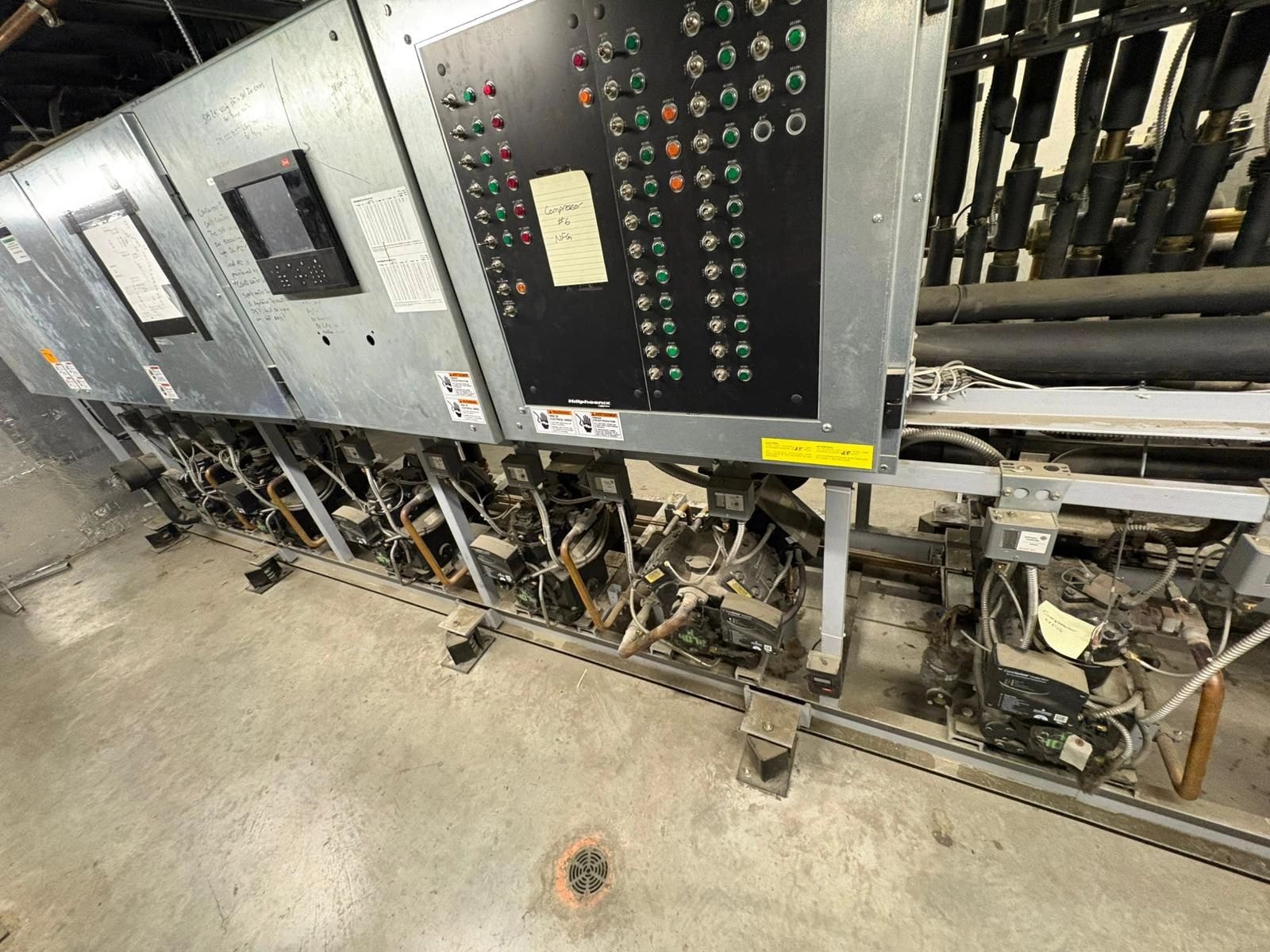 Industrial refrigeration compressor rack